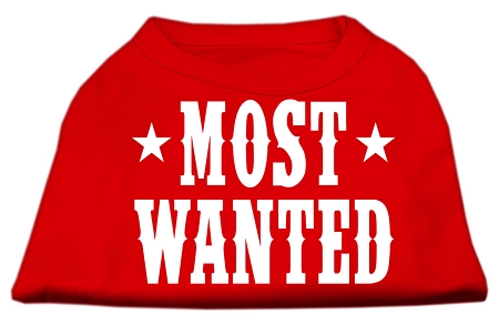 Most Wanted Screen Print Shirt Red Sm